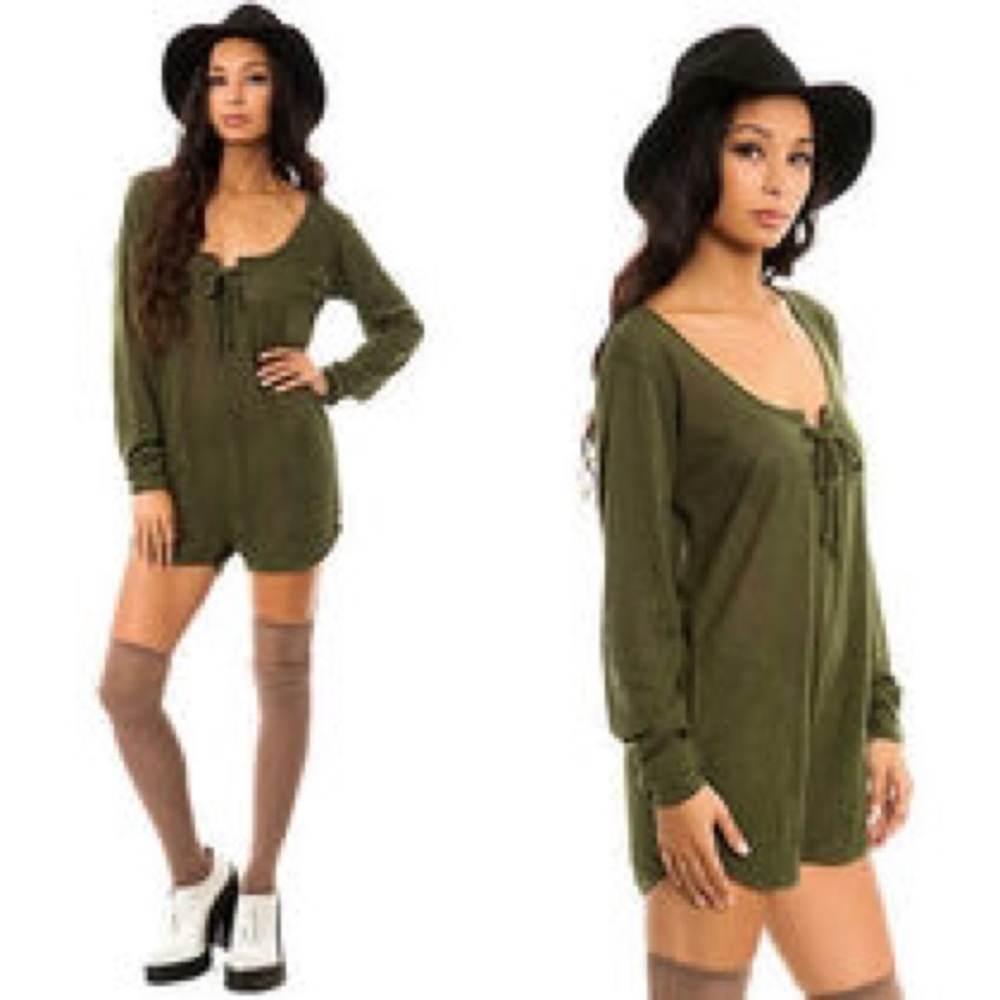 BLACK One teaspoon lace up morning song jumpsuit XS